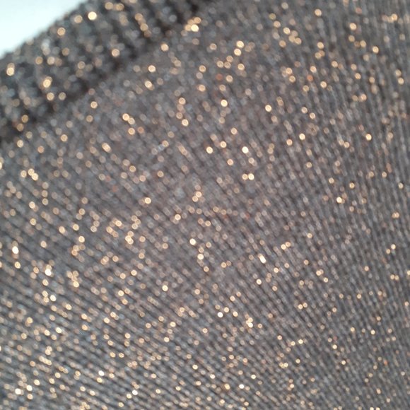 Cotton Blend Sweater - Coppery Metallic with jewelled neckline - Size M - Picture 4 of 4